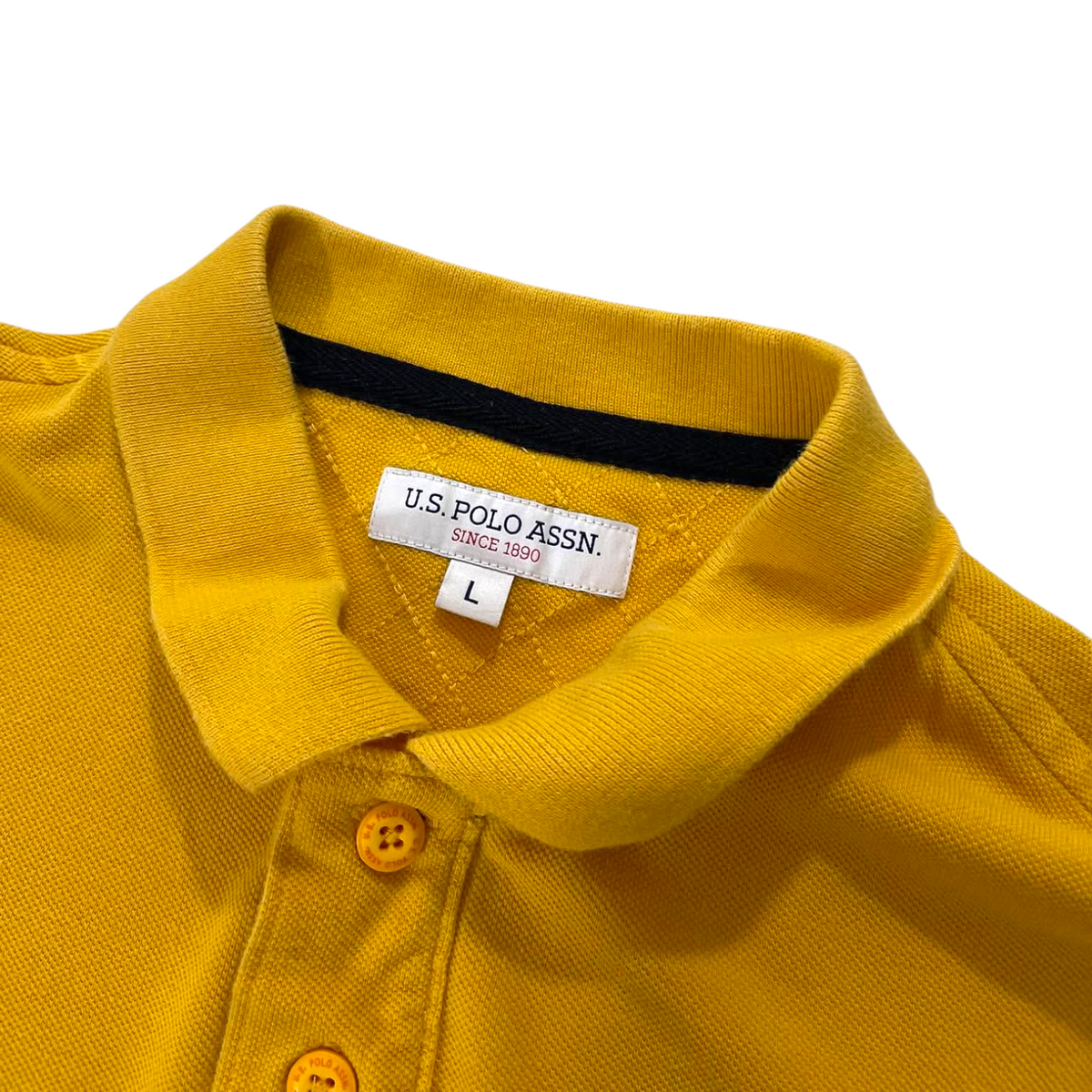 U.S. POLO ASSN. YELLOW POLO SHIRT (BEST FIT M)