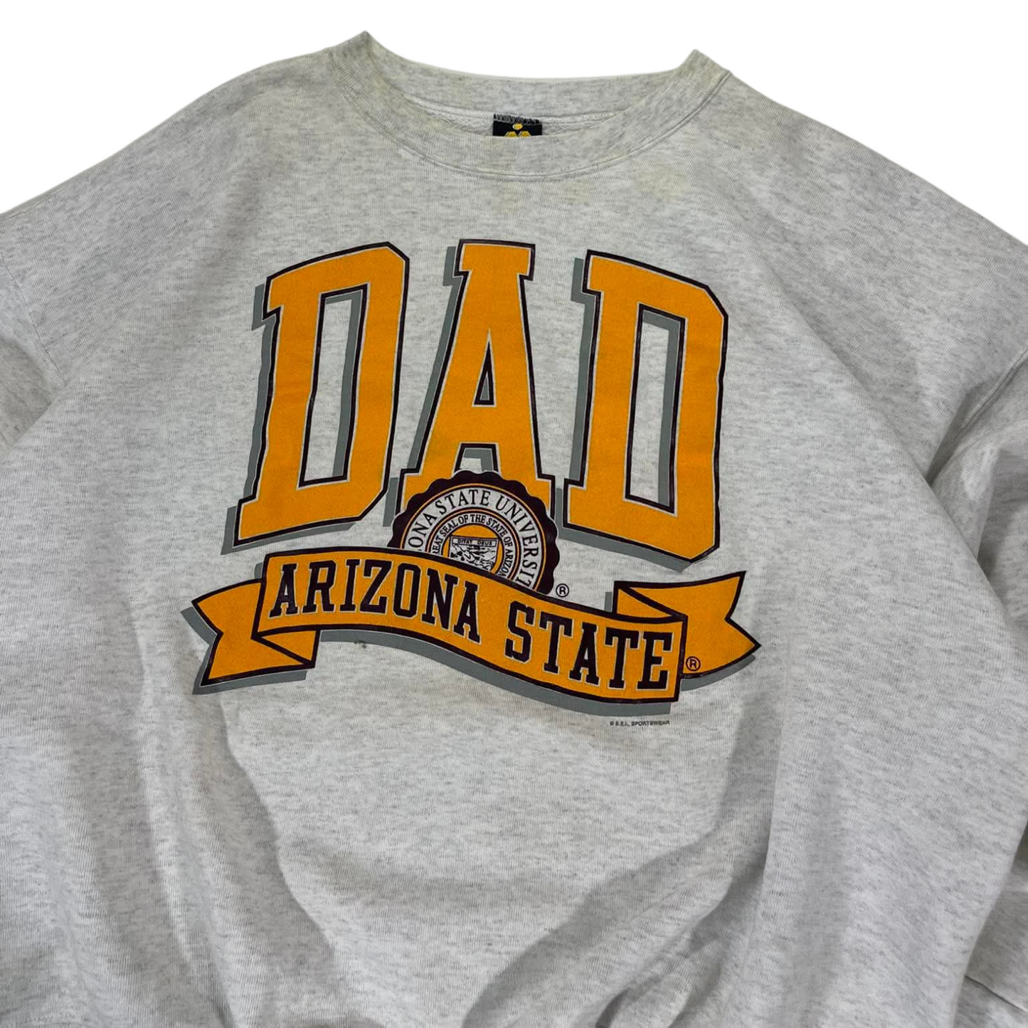 VINTAGE ALUMNI DAD ARIZONA STATE UNIVERSITY GREY CREWNECK SWEATSHIRT (L)