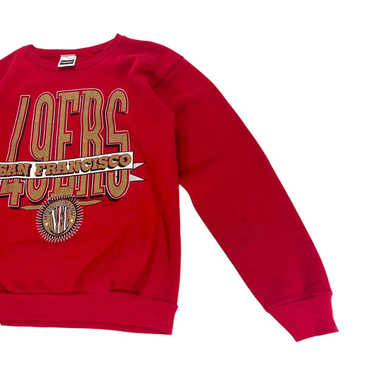 TULTEX SAN FRANCISCO 49ERS CREWNECK (BEST FIT S - M)