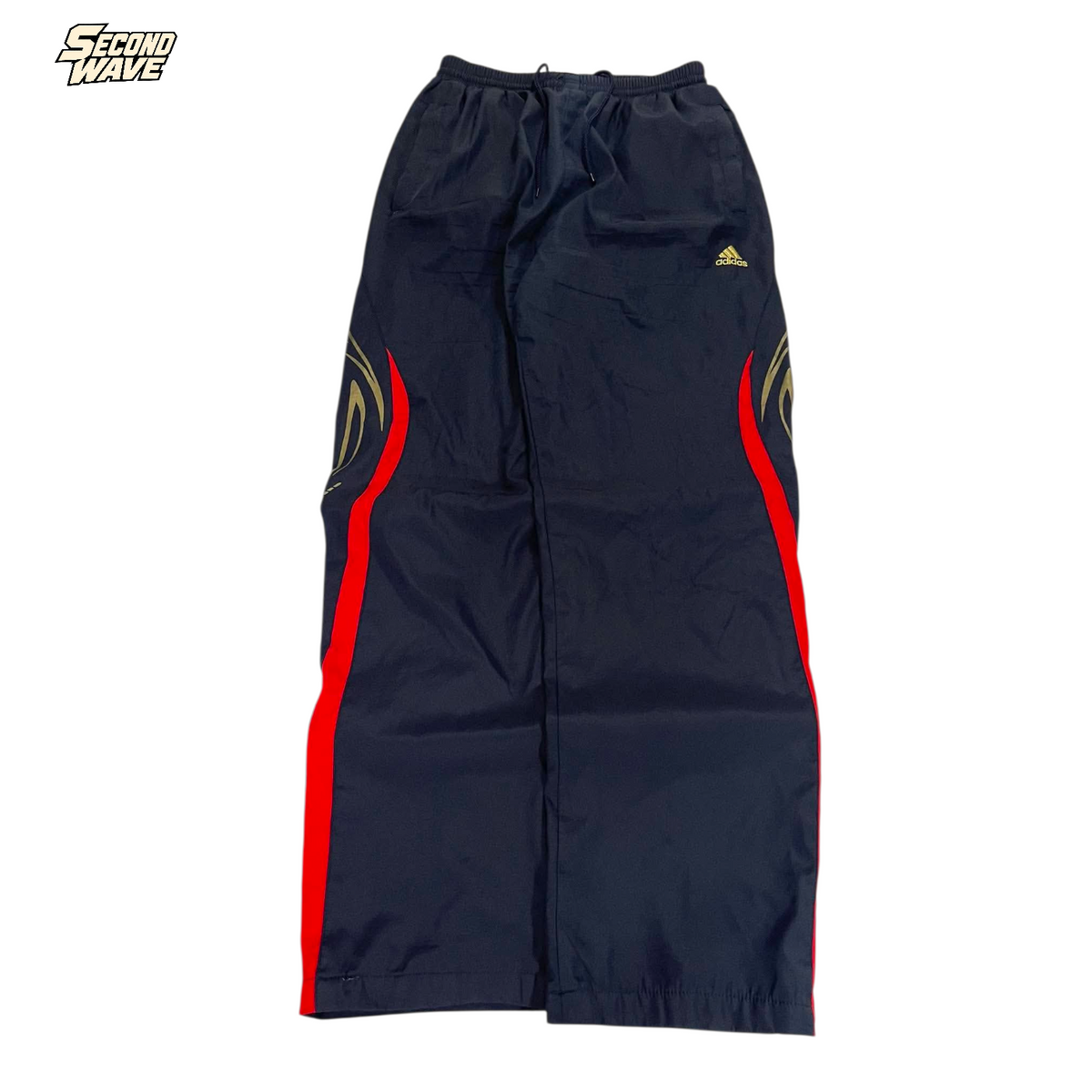 ADIDAS Y2K NAVY BLUE TRACK PANTS⁶ (S)