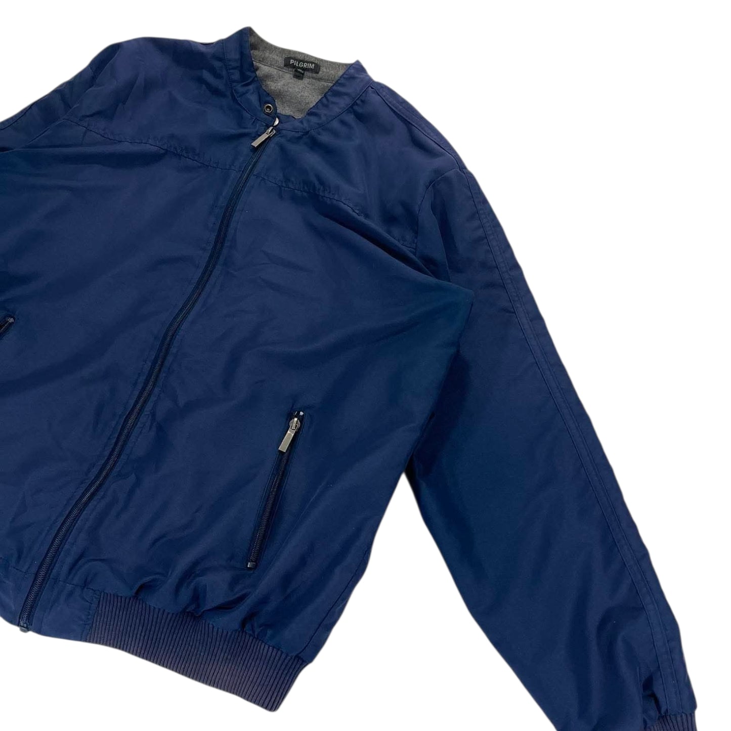 VINTAGE PILGRIM NAVY BLUE BOMBER JACKET (XL)