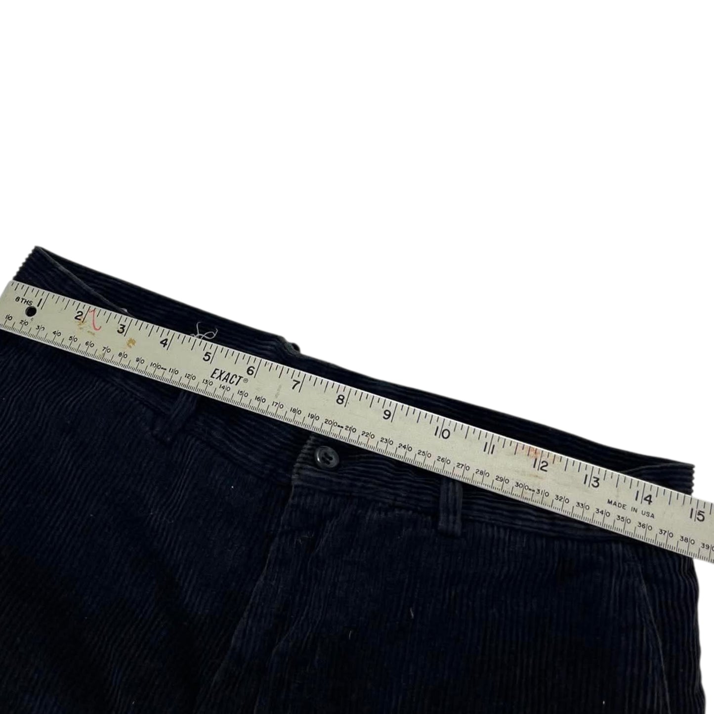 VINTAGE BLACK CORDUROY TROUSERS (30)