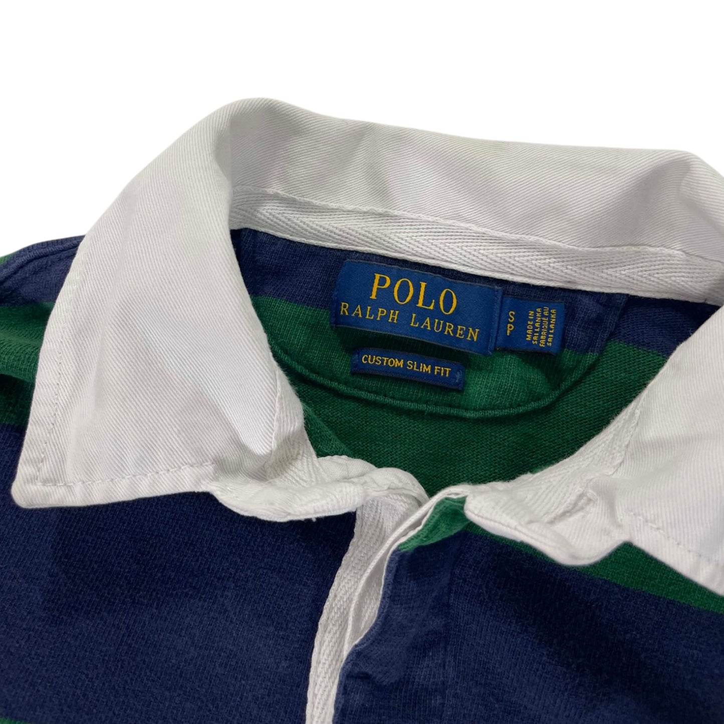 POLO RALPH LAUREN GREEN RUGBY SHIRT (S-M)