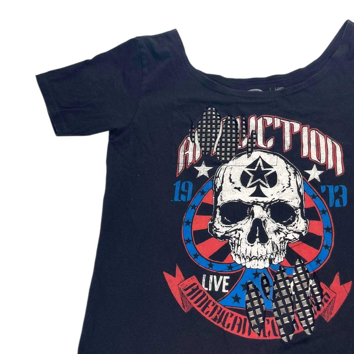 Y2K AFFLICTION WOMEN'S BLACK T-SHIRT (L)