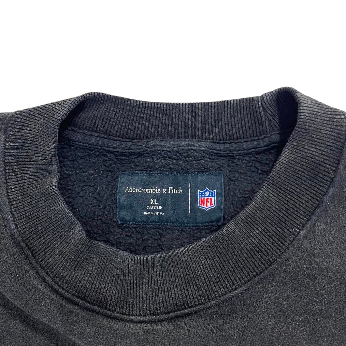 VINTAGE ABERCROMBIE & FITCH KANSAS CITY CHIEFS BLACK CREWNECK (XL)