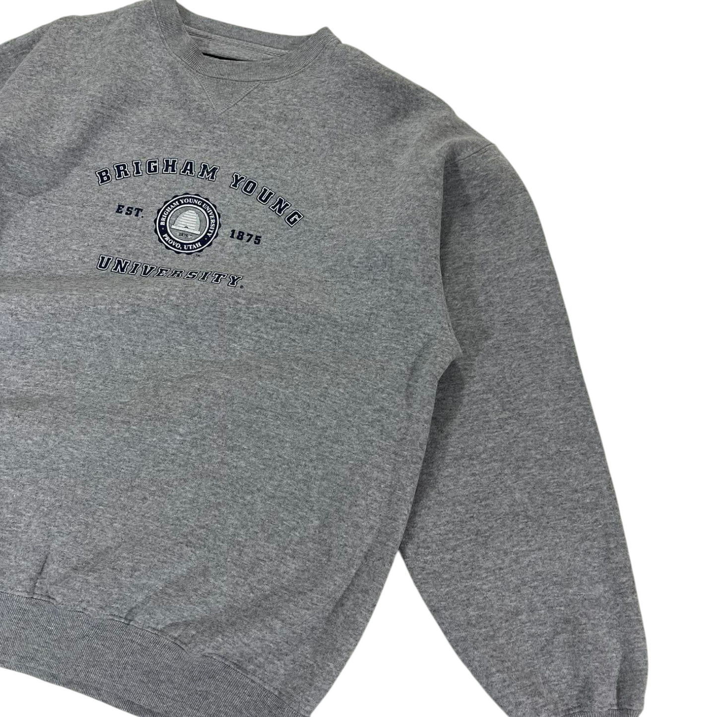 VINTAGE GREY BRIGHAM YOUNG UNIVERSITY CREWNECK (M)