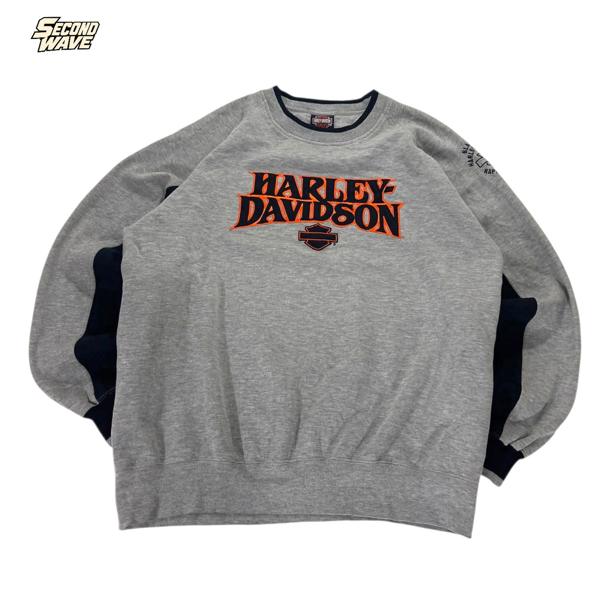 VINTAGE HARLEY DAVIDSON GRAY CREWNECK (L)