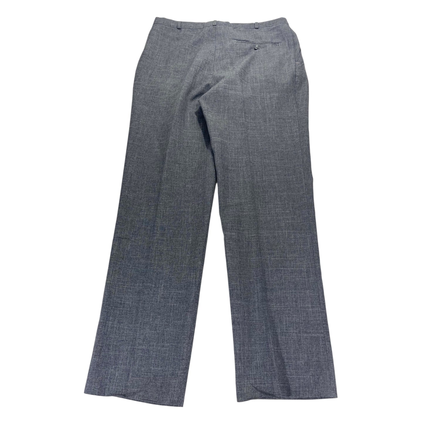 GRAY LINEN BLEND WIDE LEG PANTS (34")