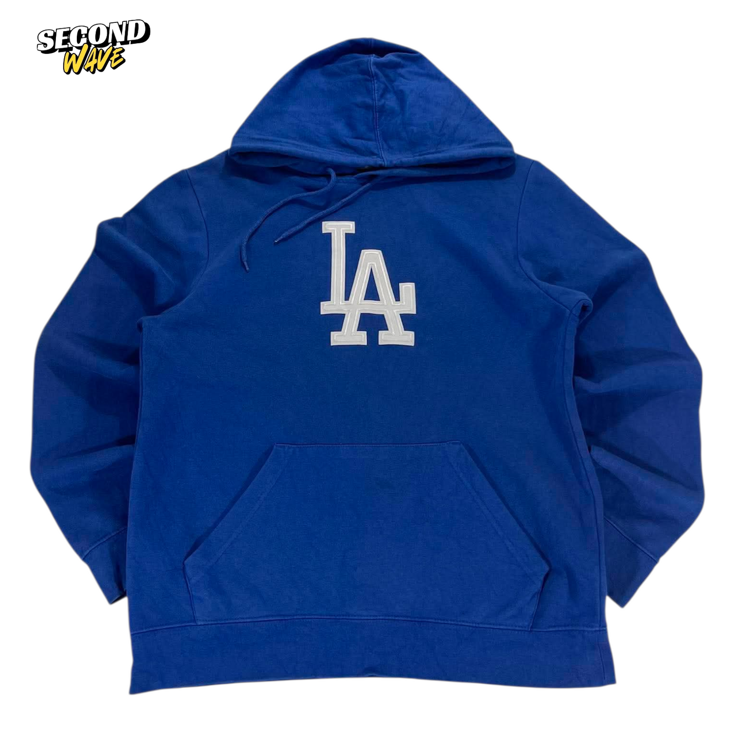 VINTAGE MAJESTIC ATHLETIC BLUE LOS ANGELES DODGERS HOODIE (M)