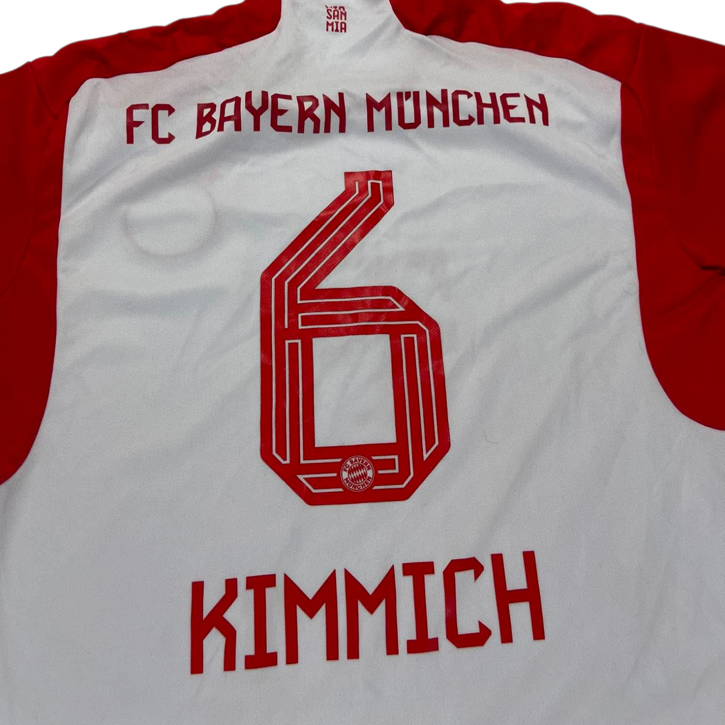 ADIDAS BAYERN MUNICH WHITE & RED FOOTBALL SHIRT (L)