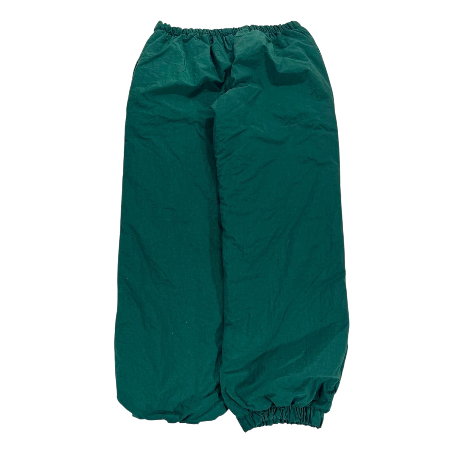VINTAGE GREEN STRIPED BAGGY TRACK PANTS (S)