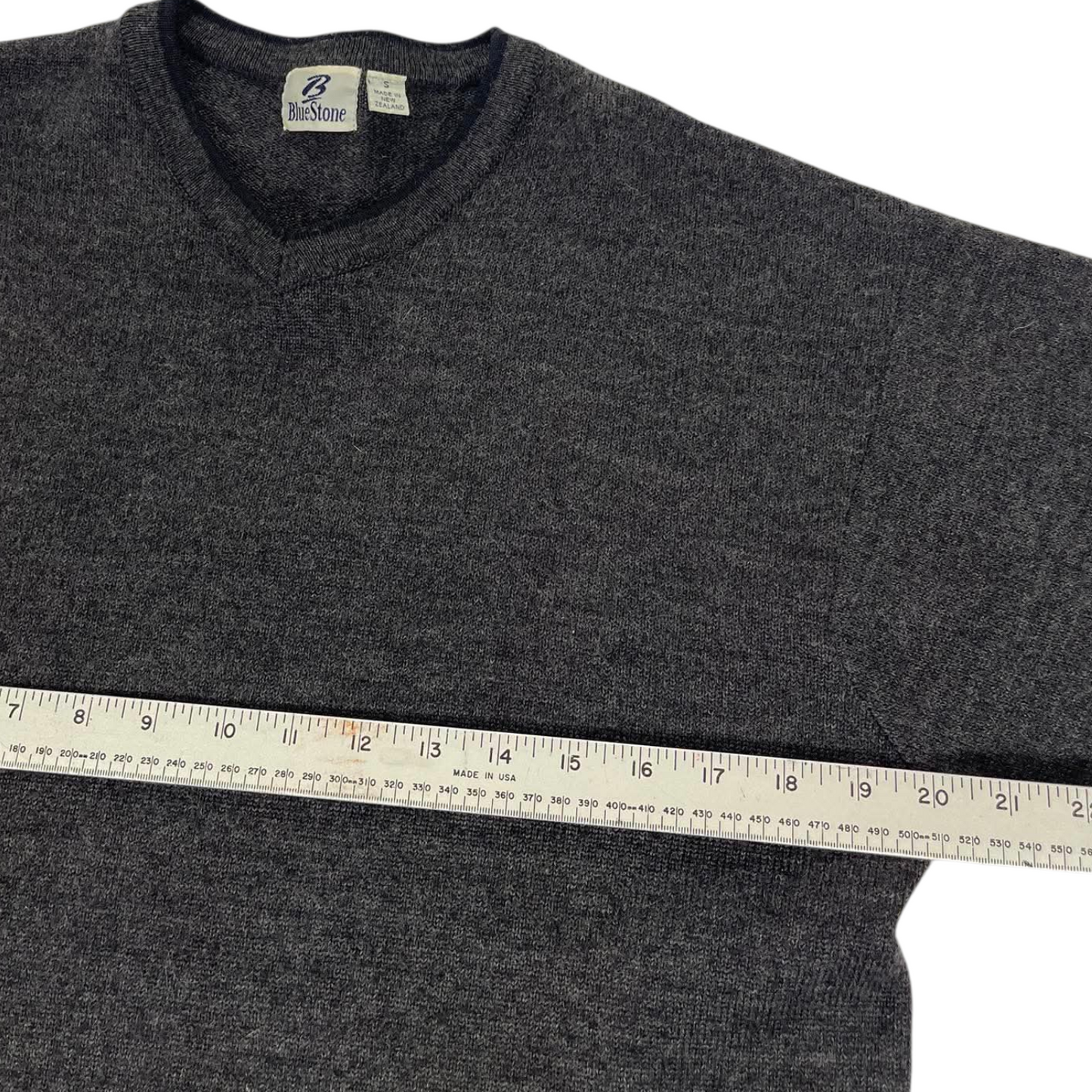 90S BLUE STONE CREWNECK SWEATER (S)