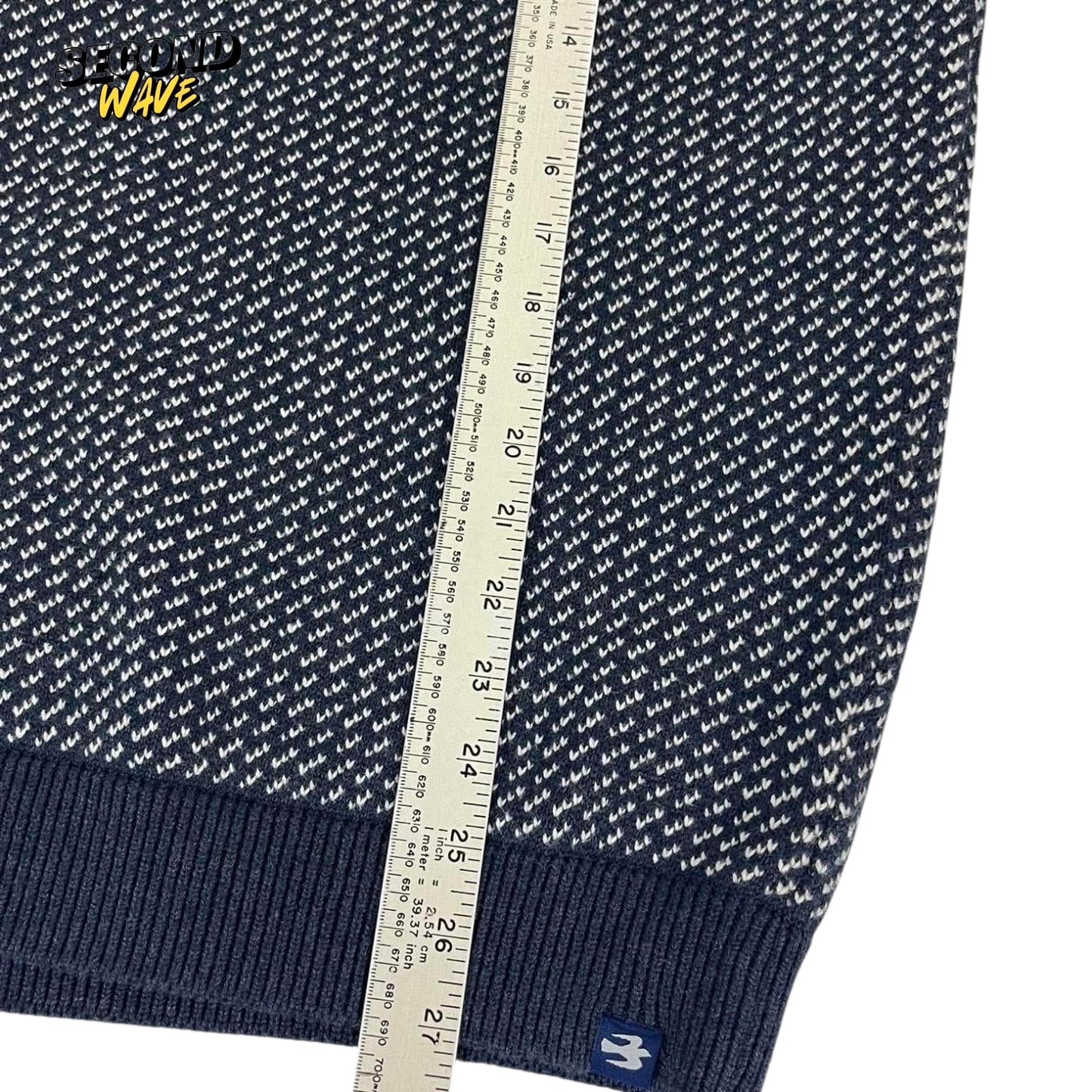 VINTAGE BRAKEBURN NAVY BLUE KNITTED JUMPER (L)
