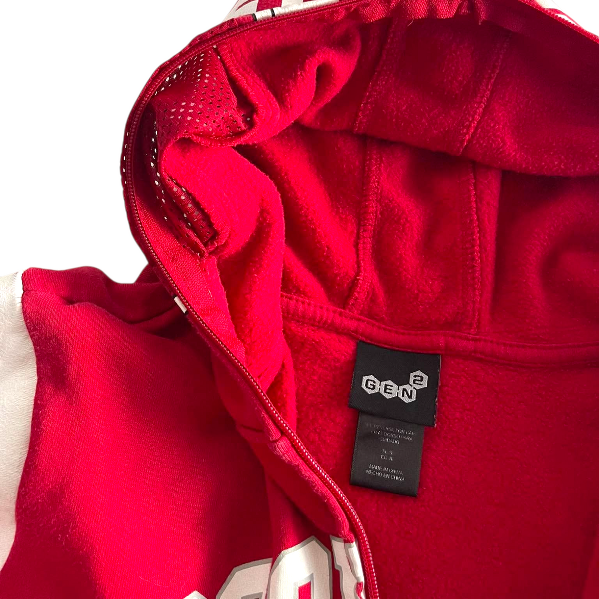 OKLAHOMA SOONERS RED ZIP UP HOODIE (S)
