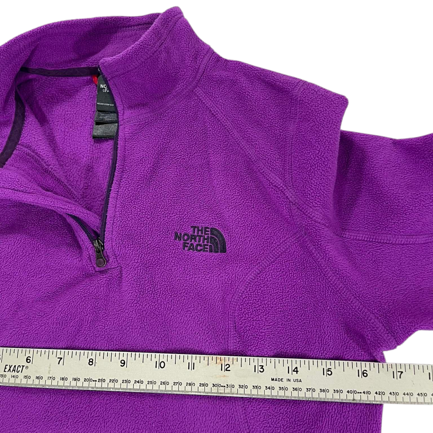 THE NORTH FACE PURPLE FLEECE QUARTER ZIP SWEATSHIRT (S)