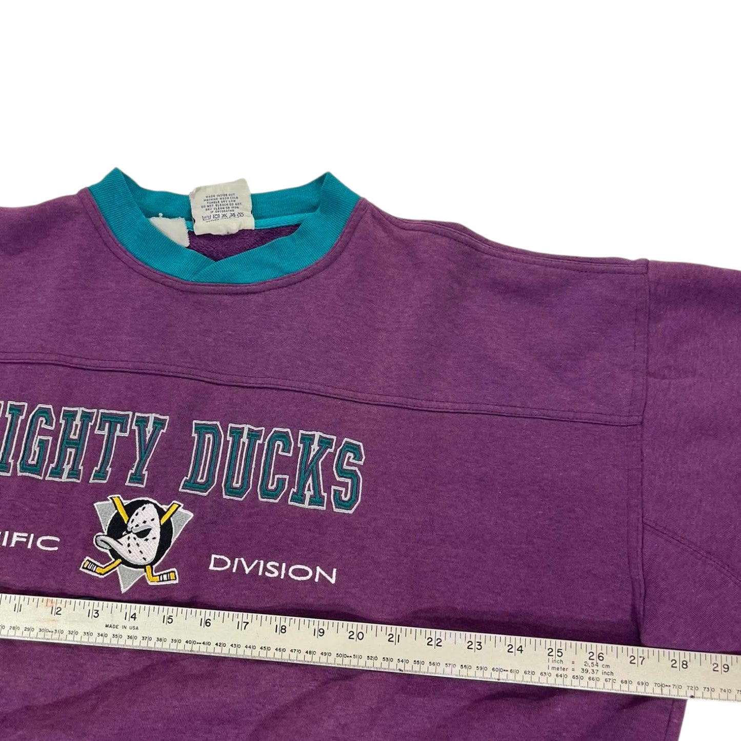 VINTAGE LEE SPORT MIGHTY DUCKS PURPLE CREWNECK SWEATSHIRT (XL)