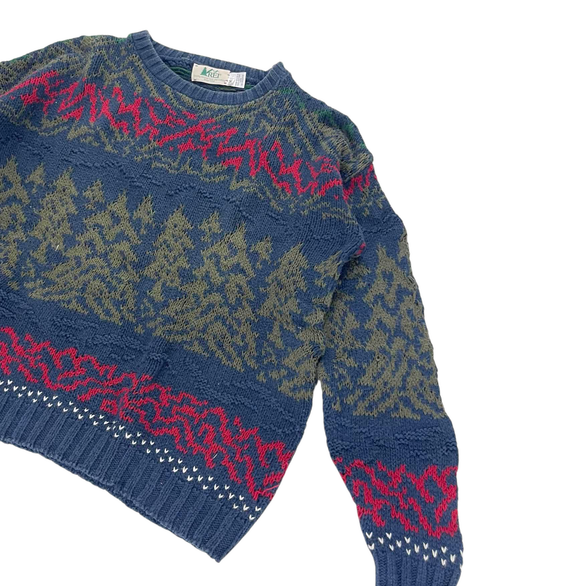 REI 90S 100% COTTON KNIT SWEATER (M)