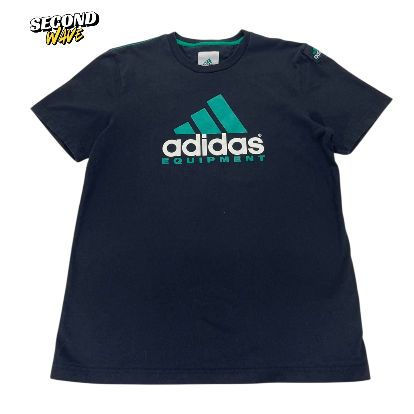 VINTAGE ADIDAS EQUIPMENT NAVY BLUE COTTON T-SHIRT (M)