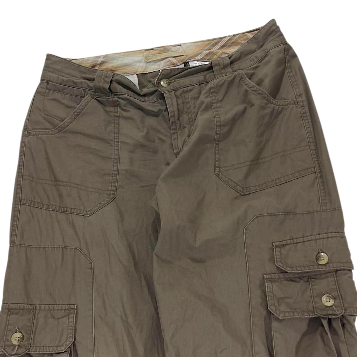 VINTAGE COLUMBIA KHAKI CARGO PANTS WITH MULTIPLE POCKETS (30)