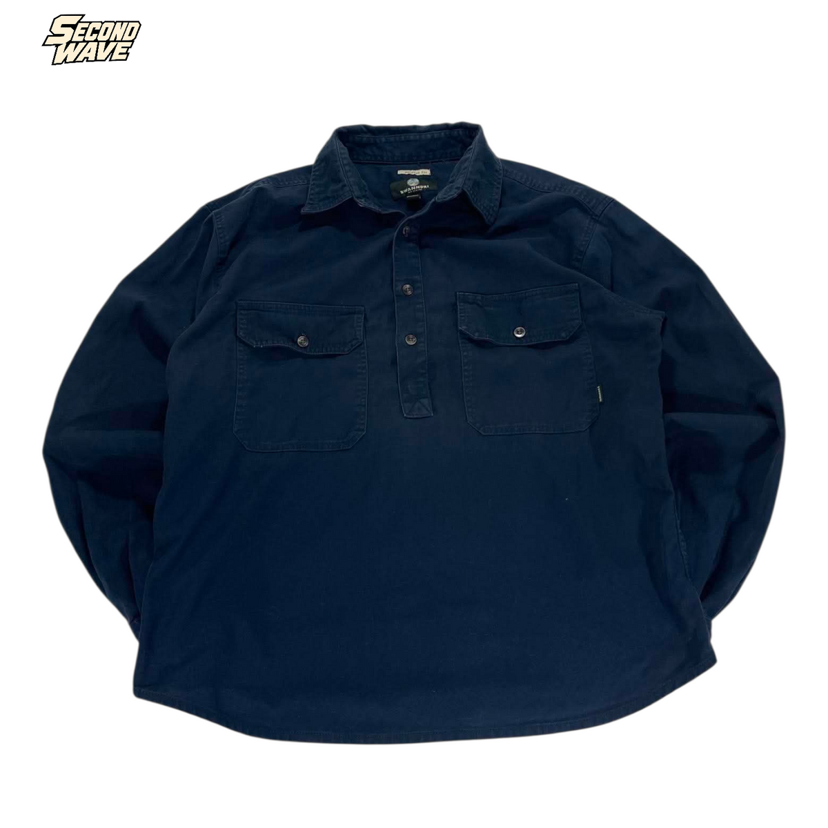 SWANNDRI NAVY BLUE LONG SLEEVE (L)