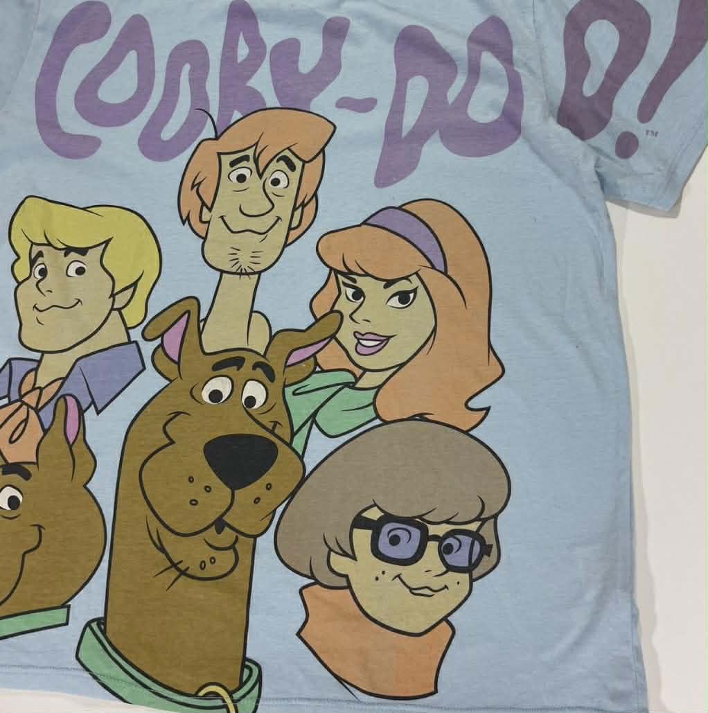 VINTAGE SCOOBY DOO BLUE COTTON T-SHIRT (L-XL)