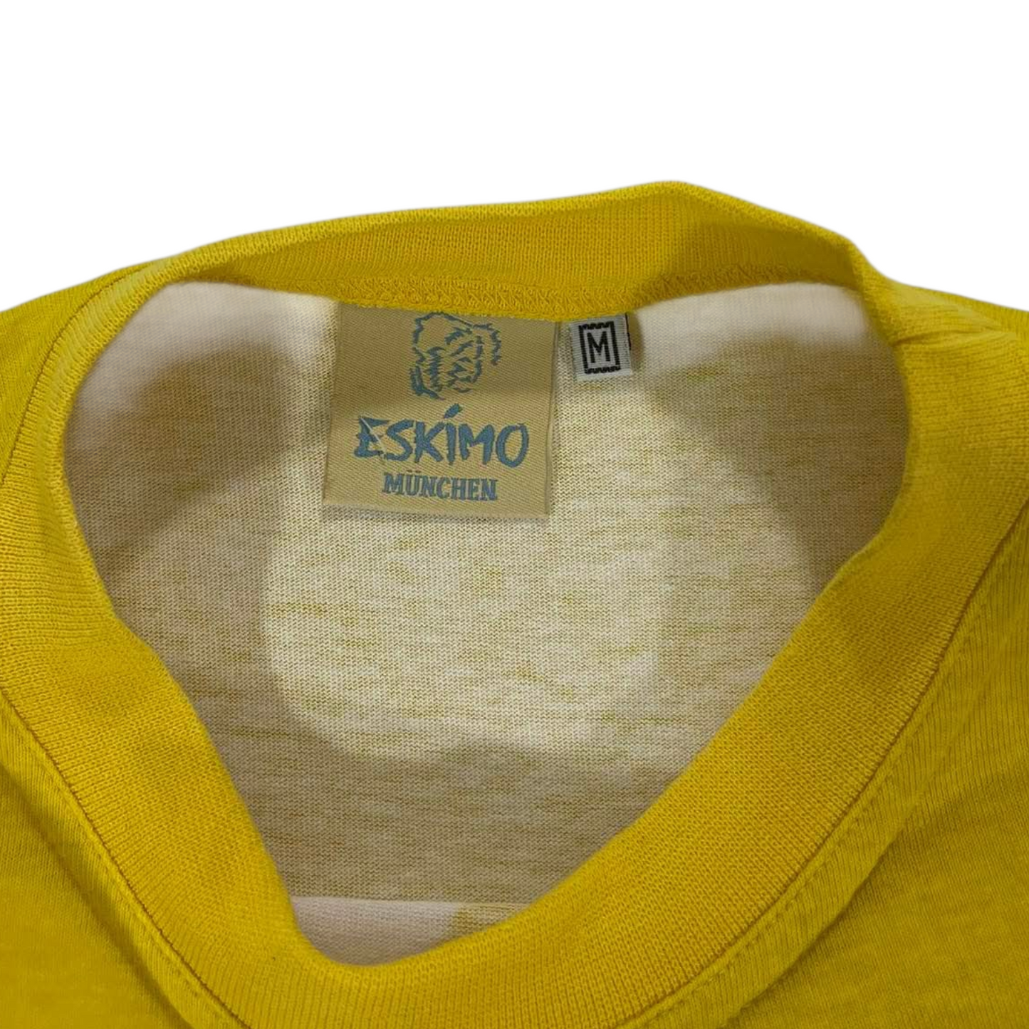 VINTAGE LANGNESE ICE CREAM YELLOW COTTON T-SHIRT (M)