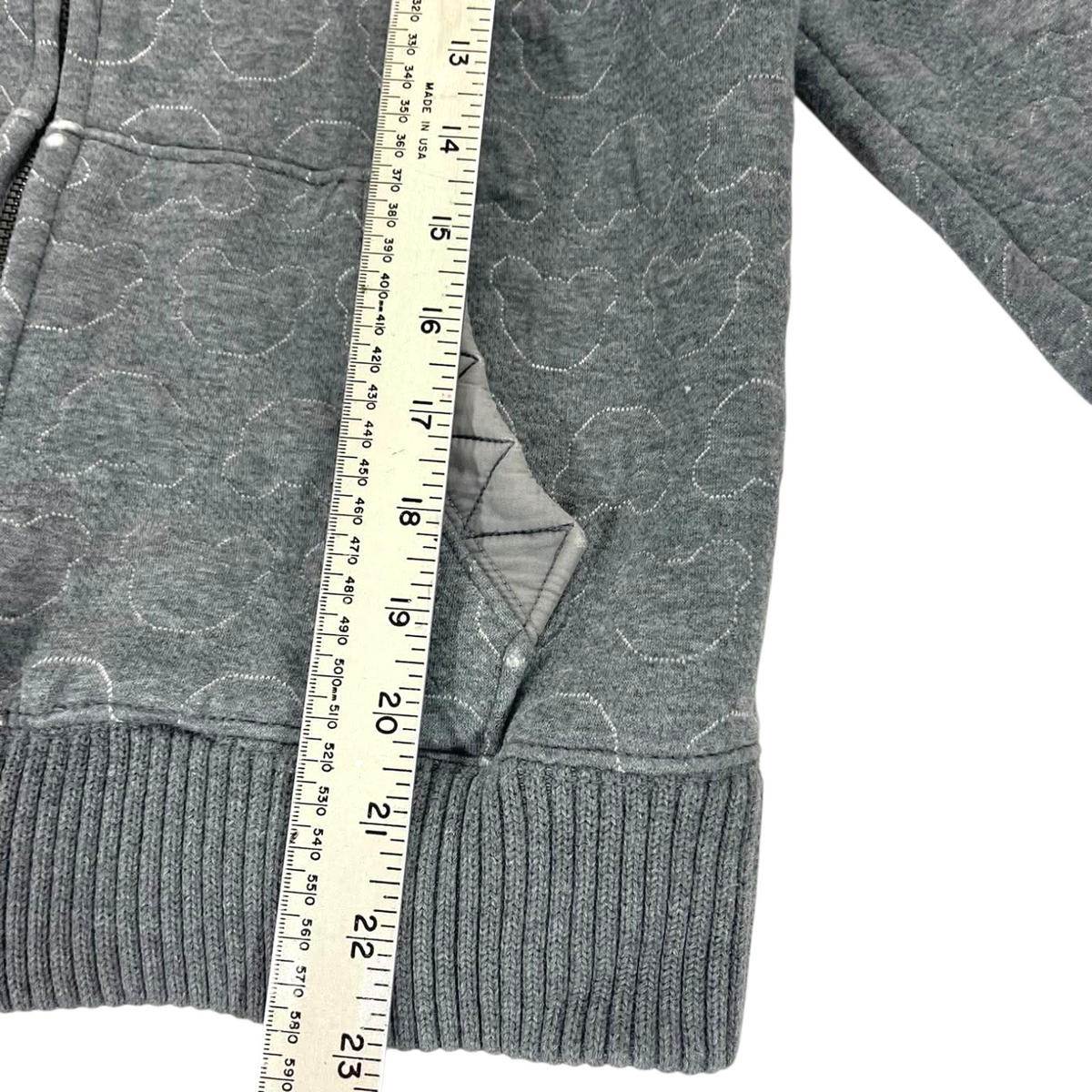 Y2K TEENIE WEENIE GRAY ZIP UP HOODIE (S)