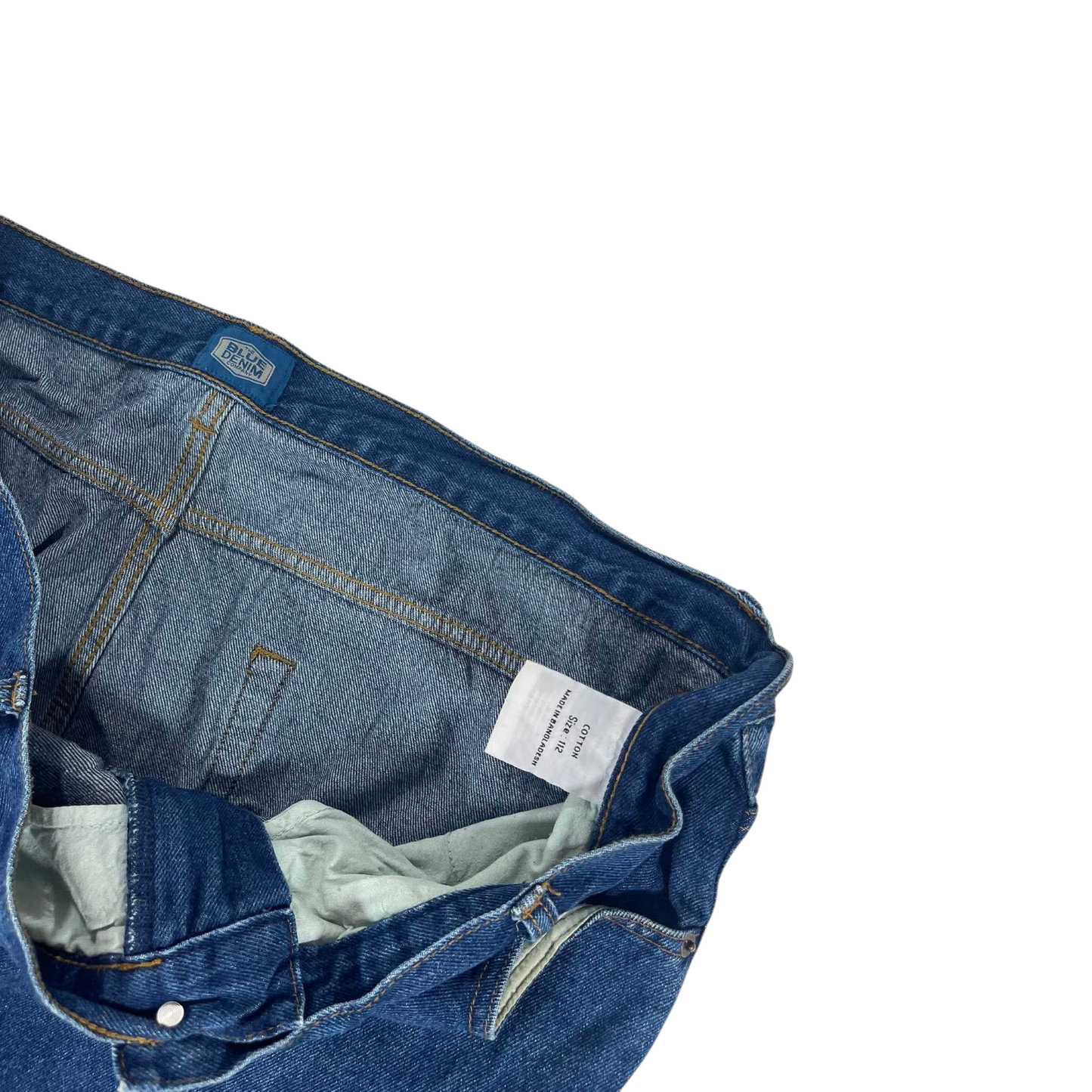 90s BLUE DENIM BAGGY WIDE LEG DENIM JEANS (42)