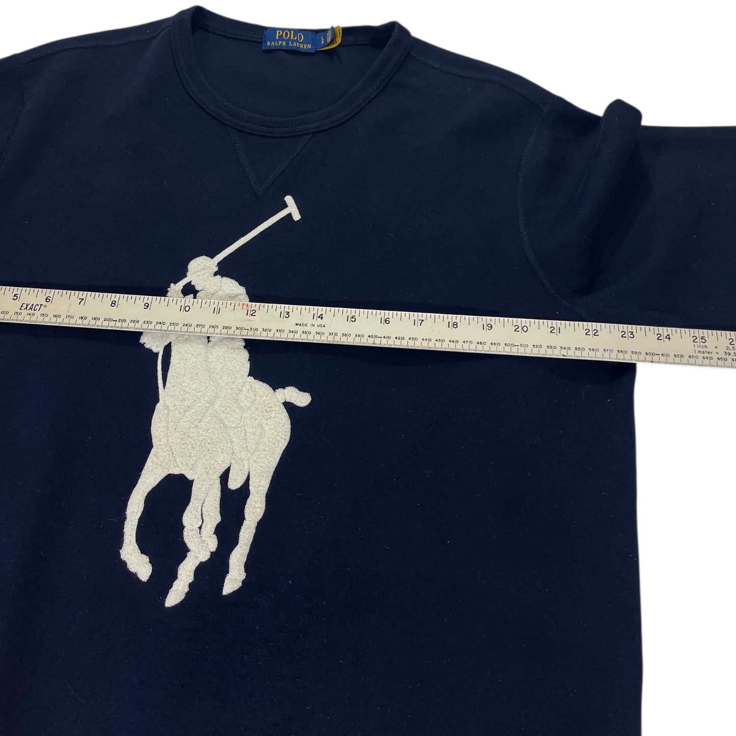 BIG PONY POLO RALPH LAUREN NAVY BLUE CREWNECK (L)