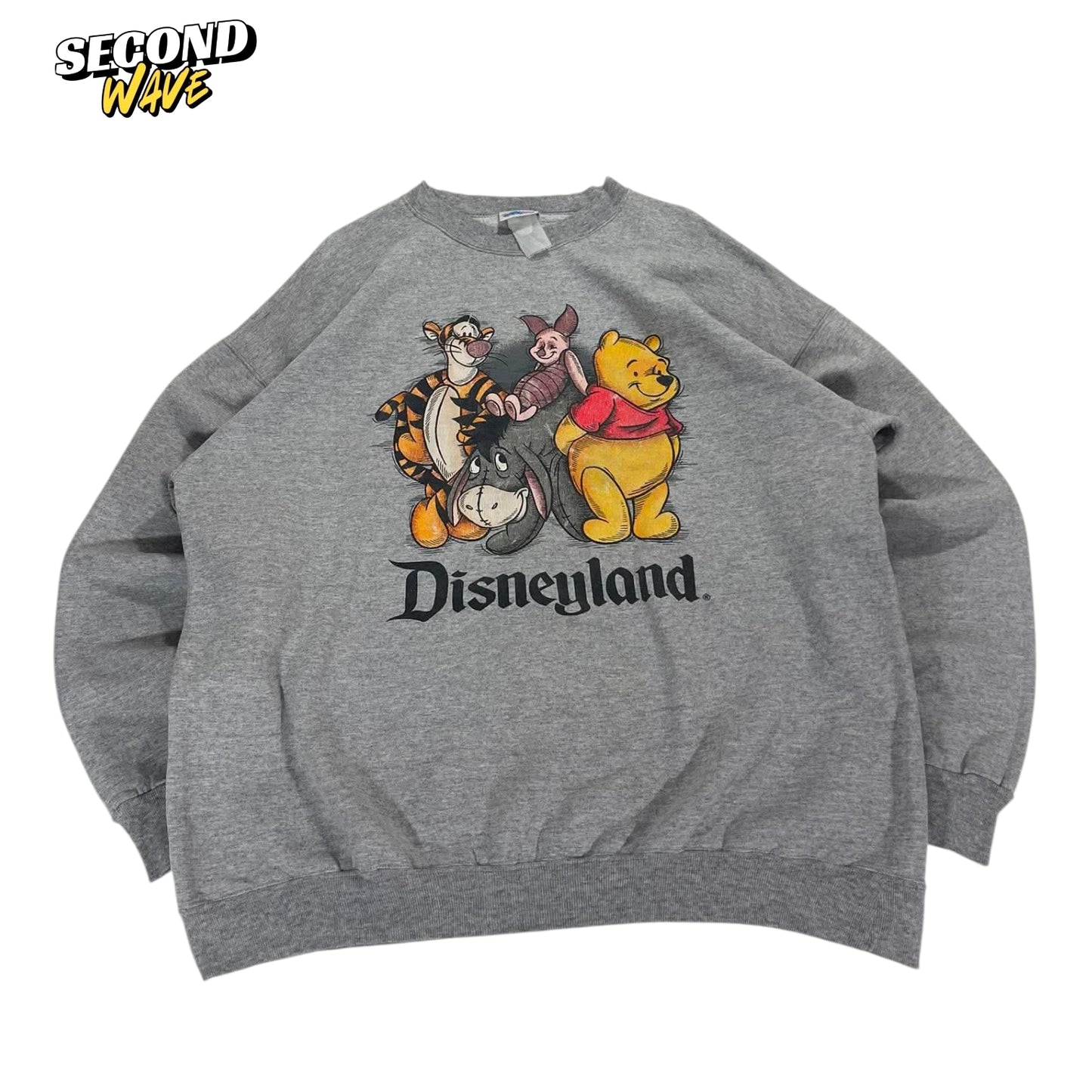VINTAGE POOH AND FRIENDS GREY CREWNECK (L)