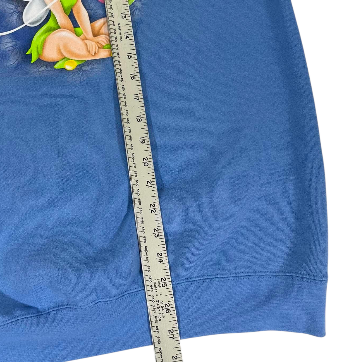VINTAGE DISNEY TINKERBELL BLUE SWEATSHIRT (L)
