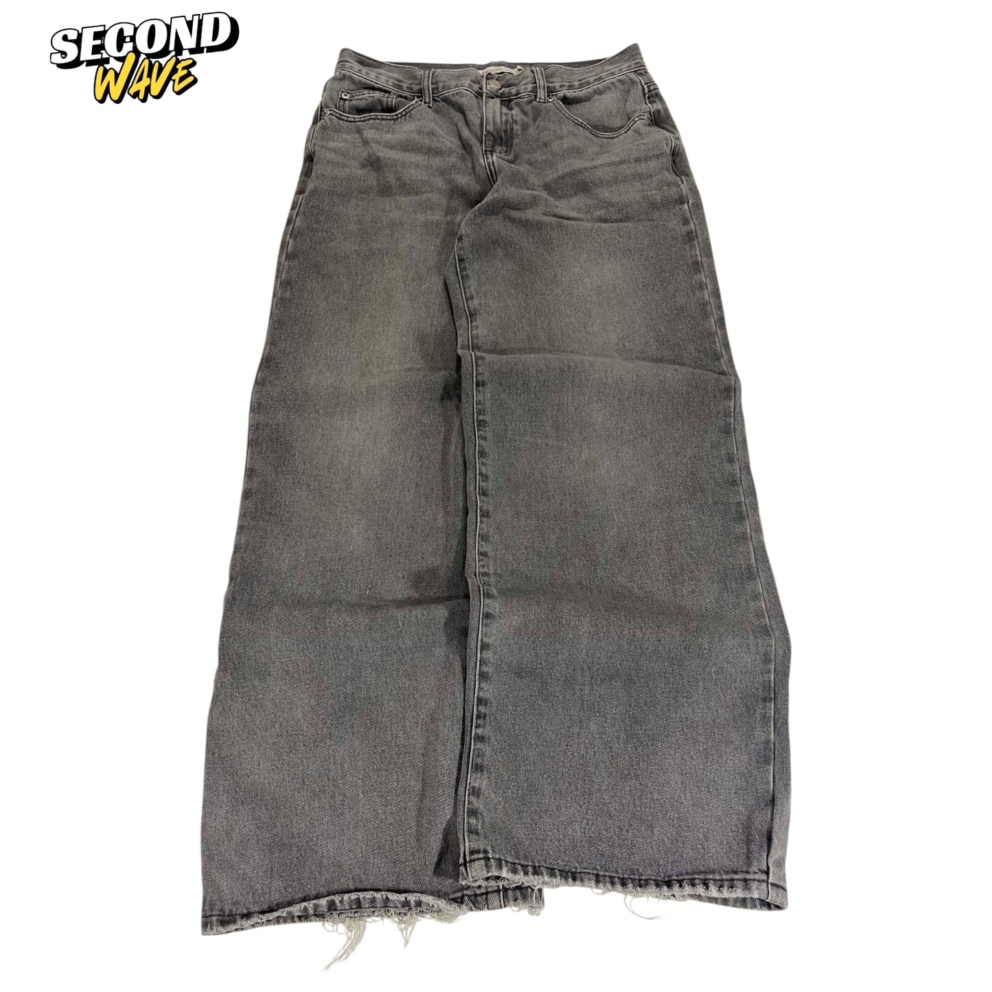 GLASSONS GRAY DENIM WASH BAGGY PANTS (10)
