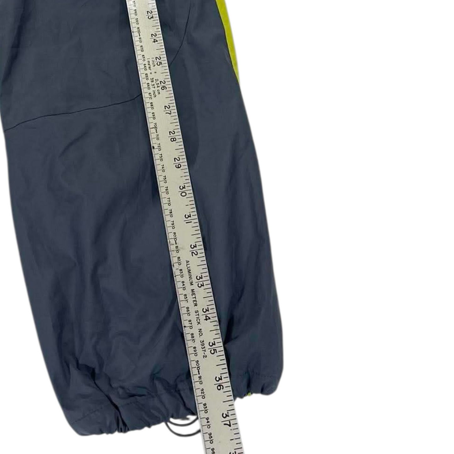 Y2K NIKE GREY/NEON TRACK PANTS (M)³