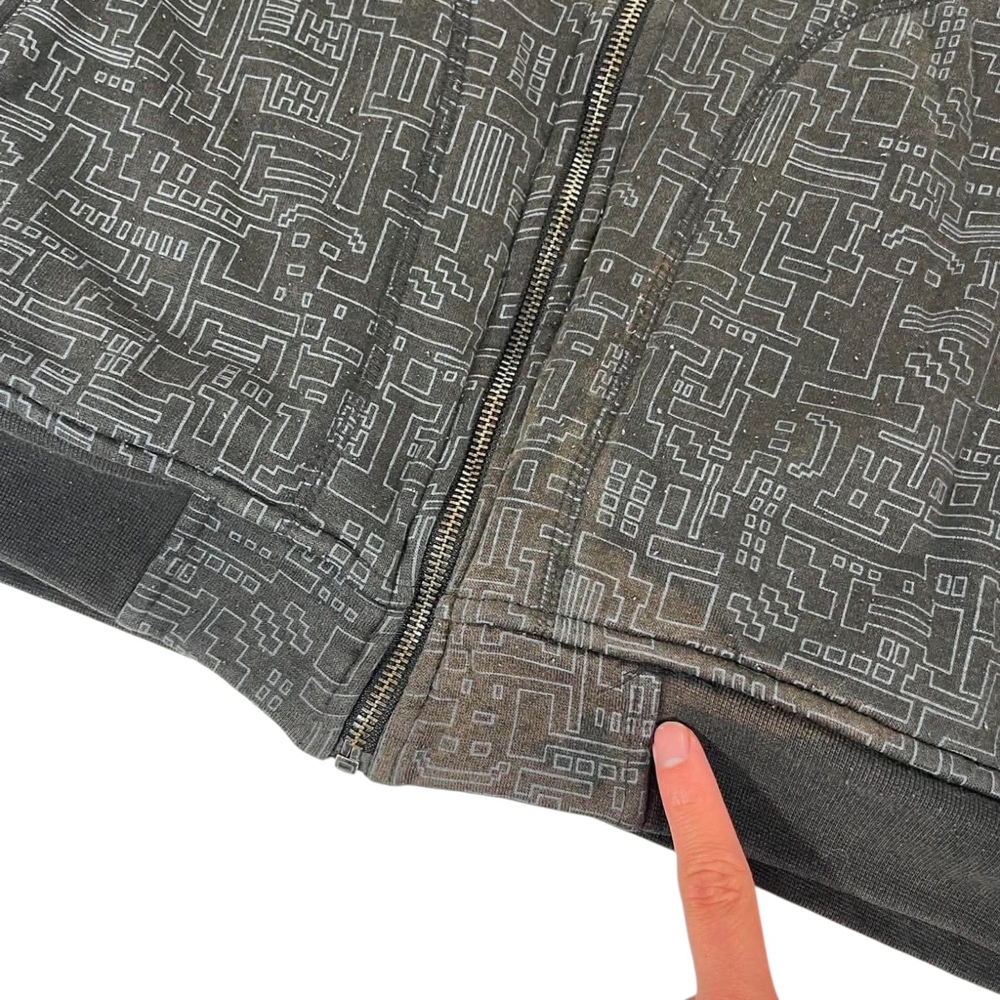 IFD AOP BLACK CIRCUIT BOARD ZIP UP HOODIE (M)