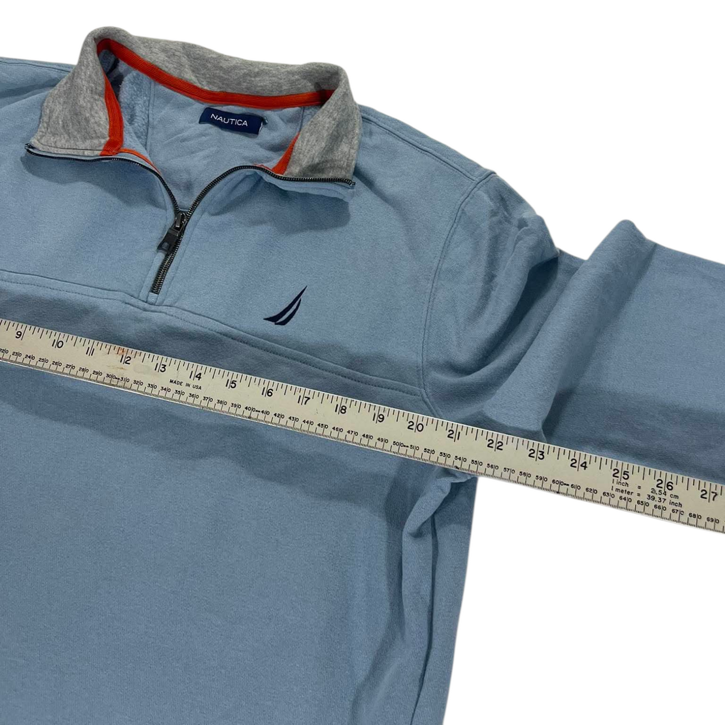 NAUTICA BLUE QUARTER ZIP (M)