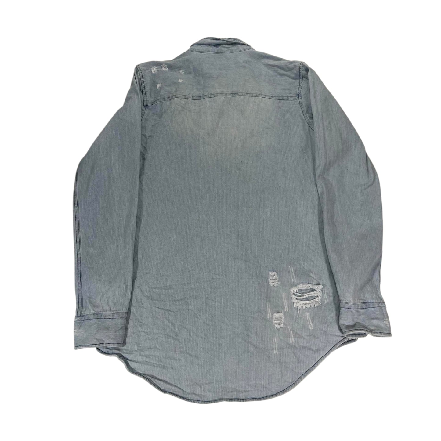 ABSENT BLUE DENIM BUTTON UP (M-L)