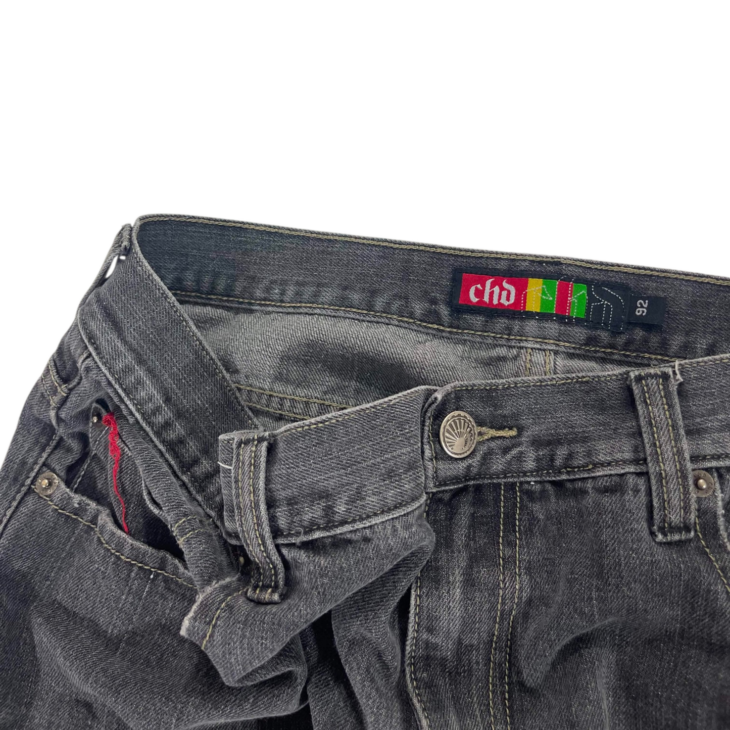 Y2K CHD BLACK DENIM JEANS (34)