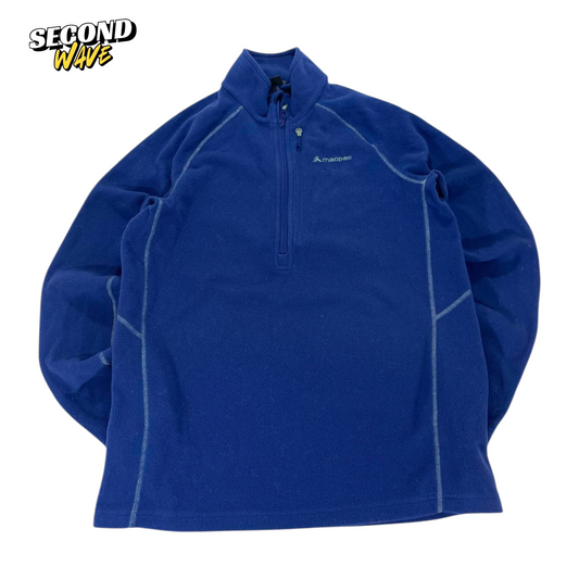 MACPAC BLUE FLEECE QUARTER ZIP SWEATSHIRT (L)