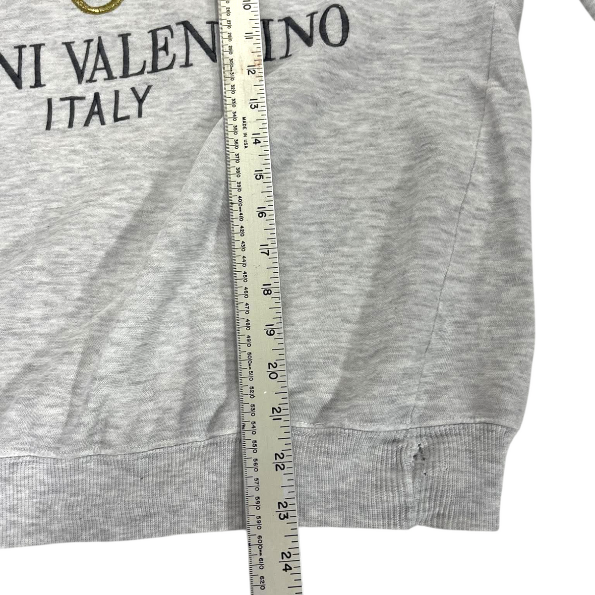 GIANNI VALENTINO GRAY CREWNECK (BEST FIT SMALL)