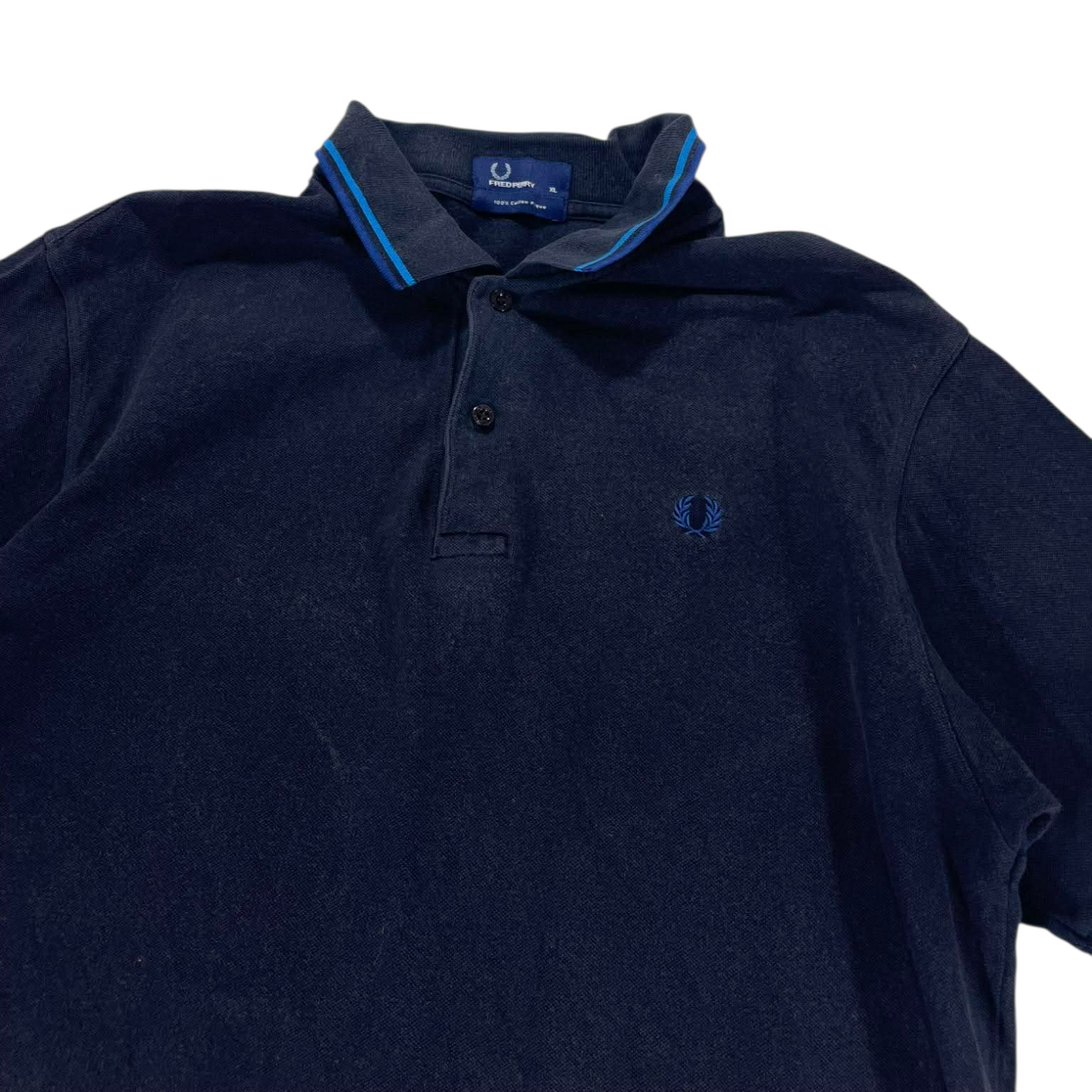FRED PERRY NAVY BLUE POLO SHORT (M)