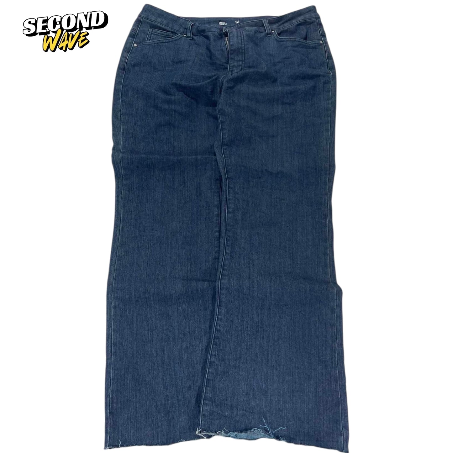 URBAN JEANS CO. NAVY BLUE LOW RISE FLARE JEANS (16)