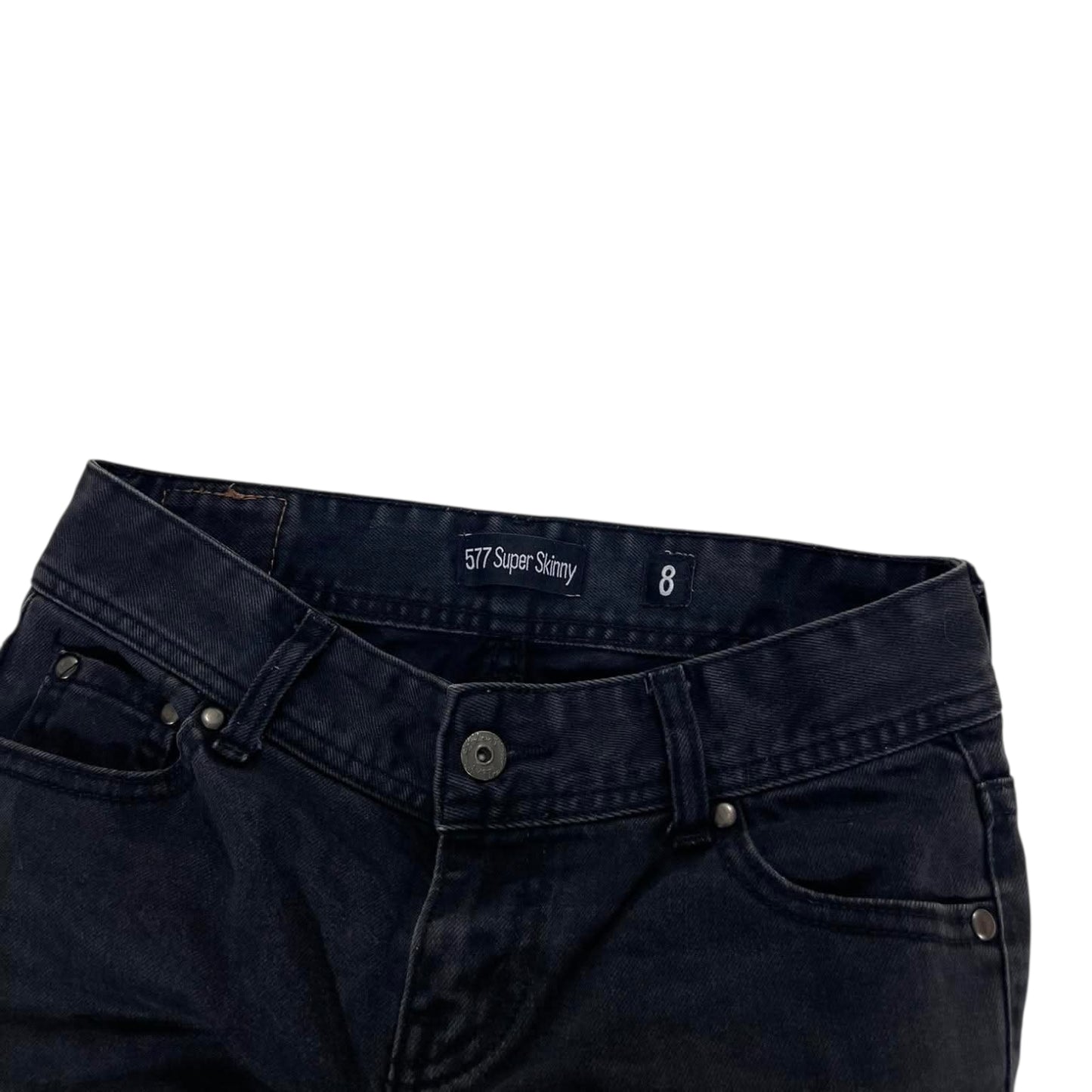 WOMENS LEVI'S BLACK DENIM JEANS (8)