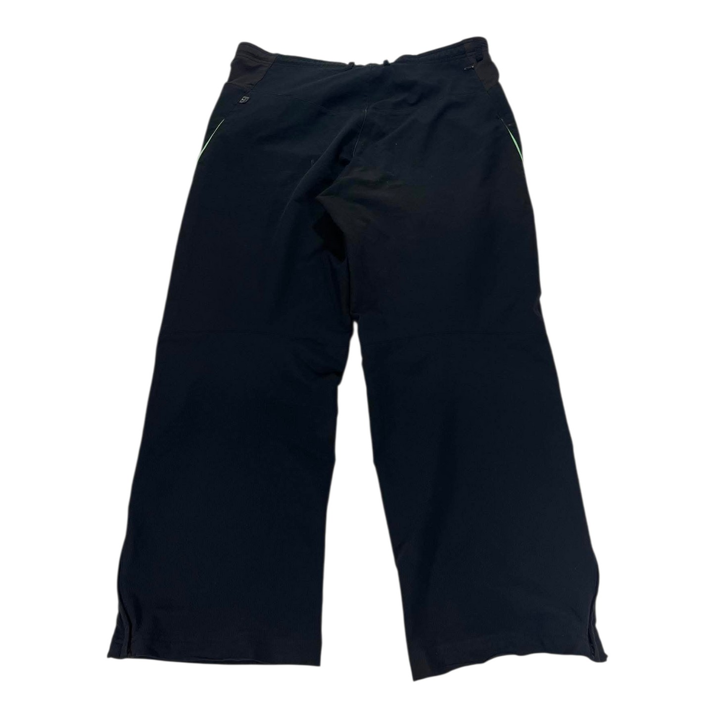 NIKE BLACK/GREEN TRACK PANTS (L) ³
