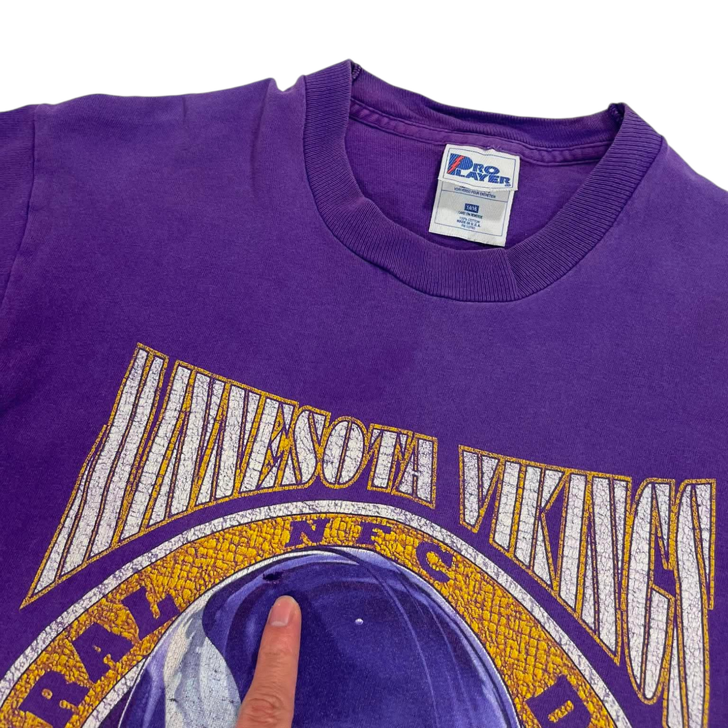 90S MINNESOTA VIKINGS PURPLE NFL TEE (S)