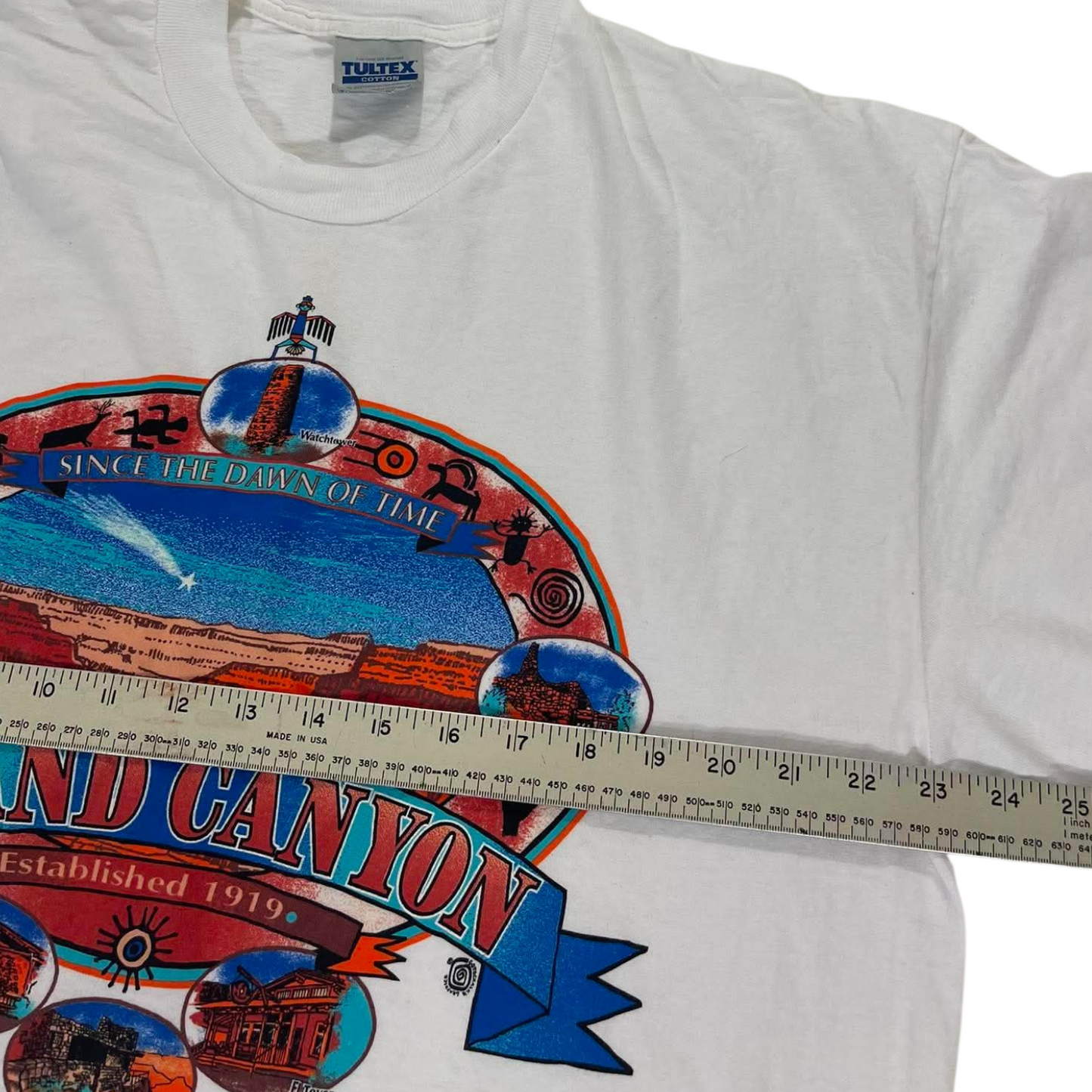90S GRAND CANYON WHITE COTTON T-SHIRT (XL)