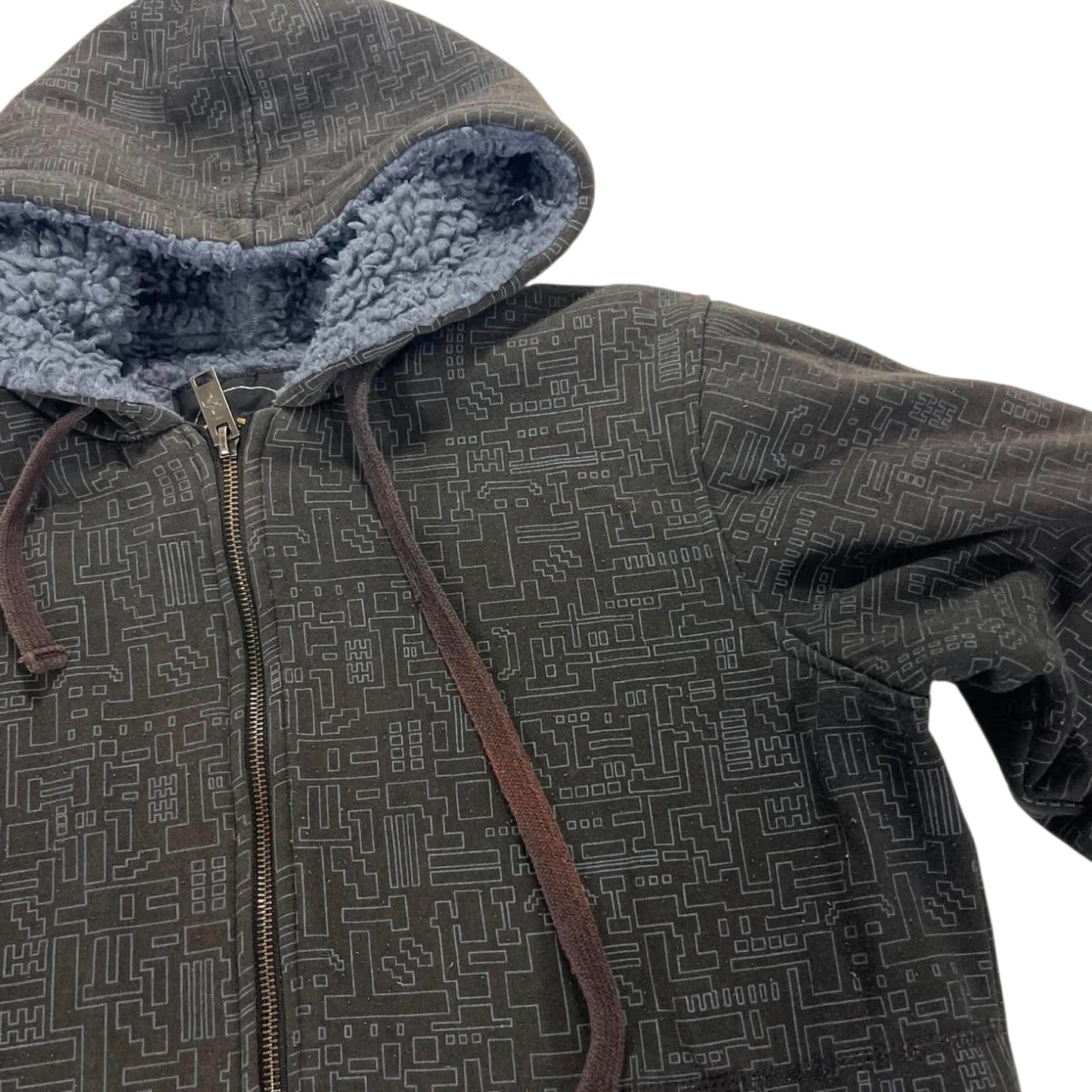 IFD AOP BLACK CIRCUIT BOARD ZIP UP HOODIE (M)