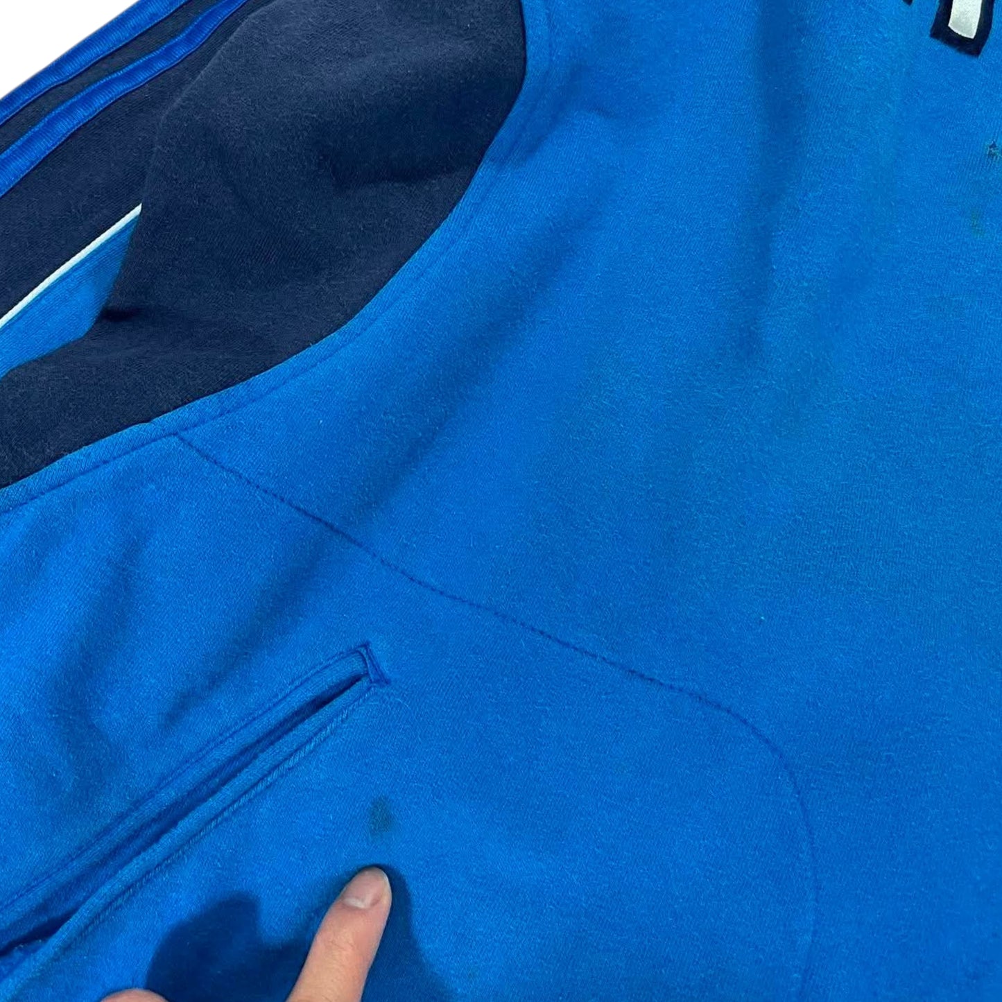 VINTAGE ADIDAS DALLAS MAVERICKS BLUE HOODIE (XL-XXL)