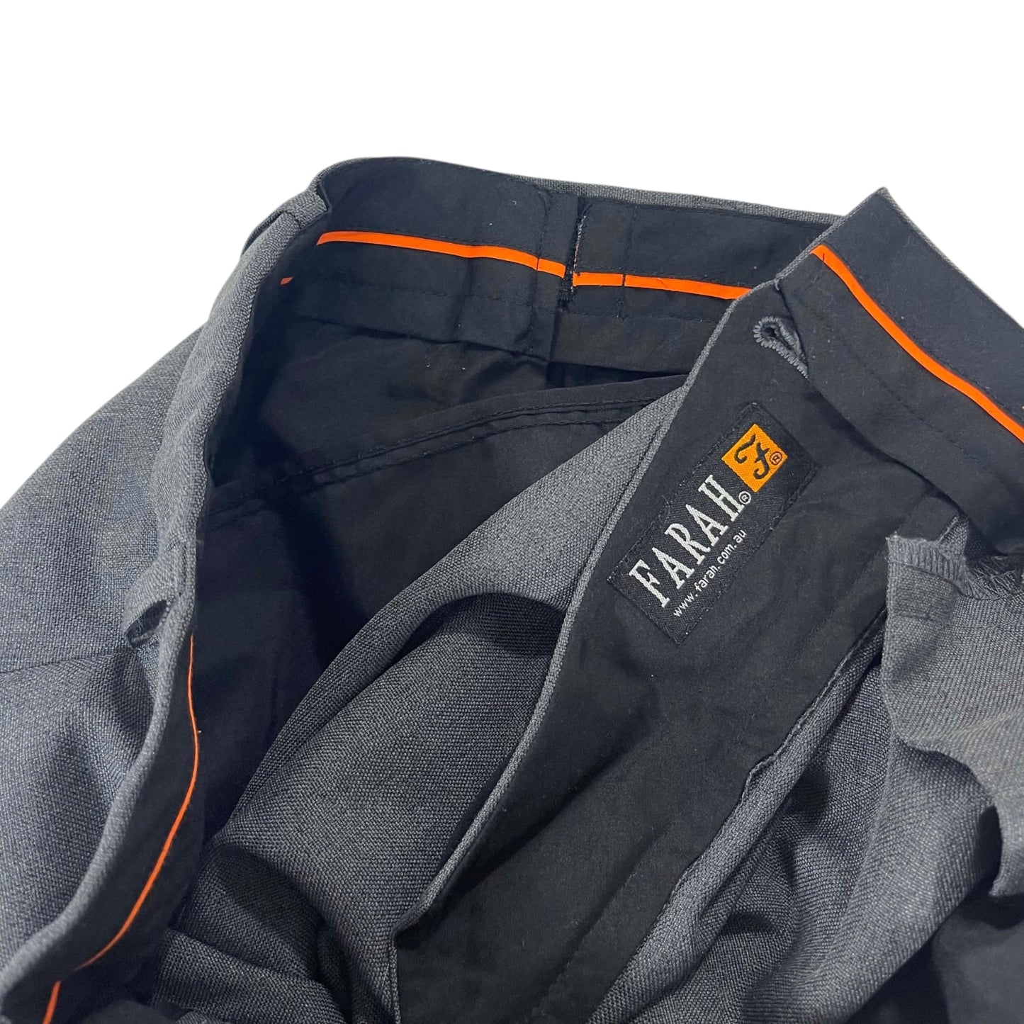 VINTAGE FARAH GRAY FLARED PANTS (34") ORANGE TAG