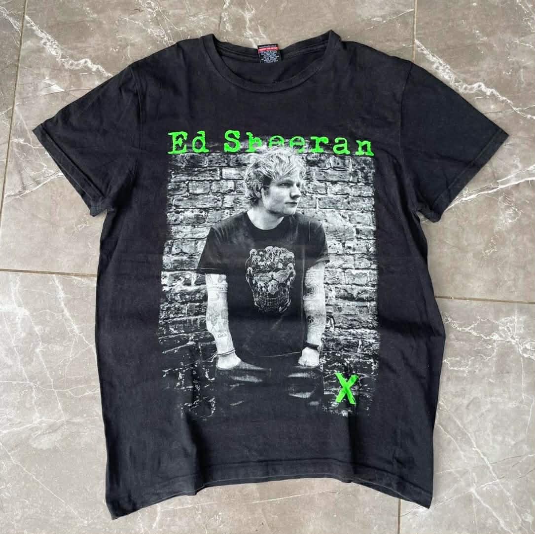 ED SHEERAN BLACK COTTON T-SHIRT (M)
