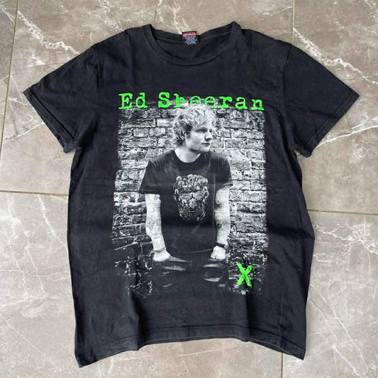 ED SHEERAN BLACK COTTON T-SHIRT (M)